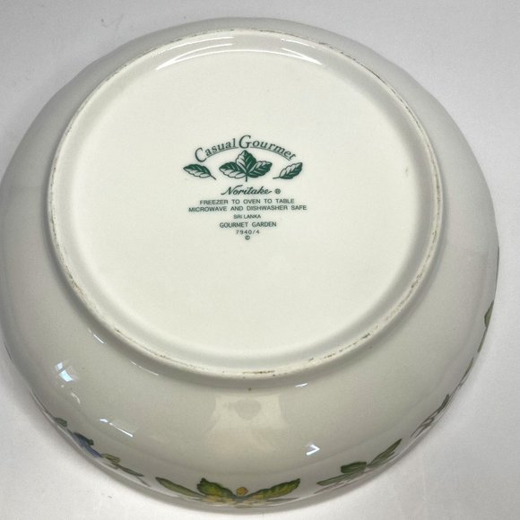 Noritake Casual Gourmet Garden Round 9.75" Serving Bowl 7940/4 - Picture 5 of 7